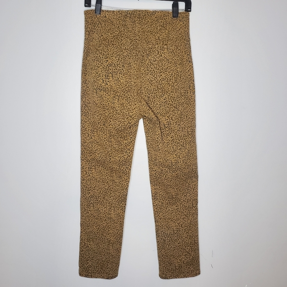 Joie jeans high pleated waist cropped leopard print size 26 80s rocker style - Picture 5 of 10
